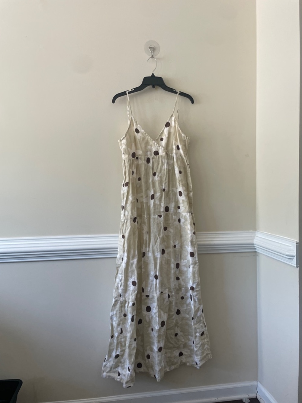 Zulu & Zephyr Paper Flower Linen Dress in pale green - Picture 4 of 4